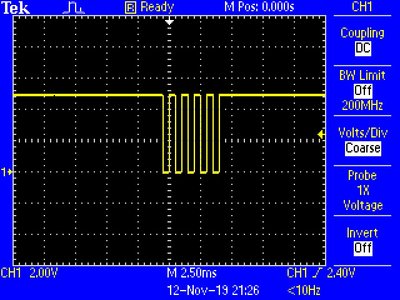 F0040TEK.jpg (100.34 KiB) 98865 mal betrachtet 1kHz, 50%, inv, 5 Pulse